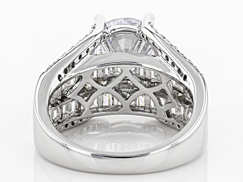 Pre-Owned Bella Luce ® 8.98CTW White Diamond Simulant Rhodium Over Sterling Silver Ring (5.25CTW DEW - Size 12