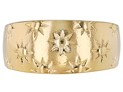 Pre-Owned Moda Al Massimo® 18k Yellow Gold Over Bronze Sunburst Band Ring - Size 6