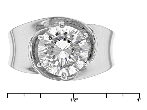 Pre-Owned Bella Luce® Dillenium Cut 4.59ct Diamond Simulant Rhodium Over Sterling Silver Ring (2.75c - Size 5