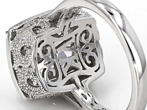 Pre-Owned Vanna K ™ For Bella Luce ® 9.26ctw White Diamond Simulant Platineve ™ Ring (5.69ctw Dew) - Size 10