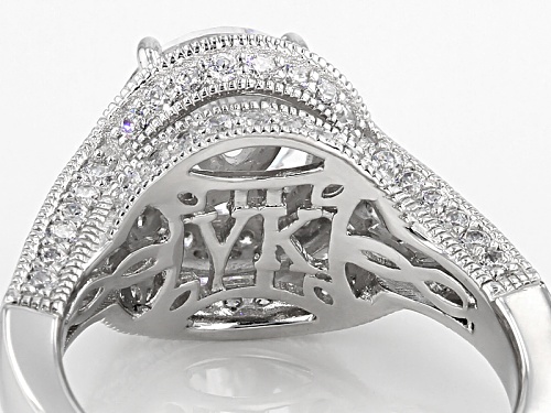 Pre-Owned Vanna K ™ For Bella Luce ® 5.40ctw Platineve ™ Ring (3.76ctw Dew) - Size 5