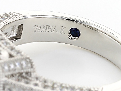 Pre-Owned Vanna K™ For Bella Luce® 4.73ctw Round Platineve™ Ring (3.28ctw Dew) - Size 10
