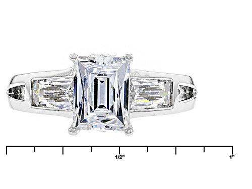 Pre-Owned Tycoon For Bella Luce ® 4.68ctw White Diamond Simulant Platineve ™ Ring(2.40ctw Dew) - Size 11
