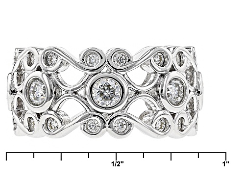 Pre-Owned Moissanite Fire® 1.68ctw Diamond Equivalent Weight Round Platineve™ Ring - Size 6
