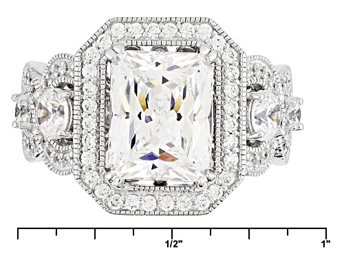 Pre-Owned Vanna K ™ For Bella Luce ® 5.87ctw White Diamond Simulant Platineve ™ Ring (4.70ct - Size 11
