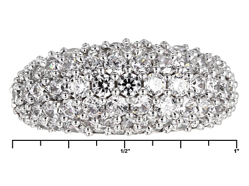 Pre-Owned Michael O' Connor For Bella Luce®6.60ctw Diamond Simulant Rhodium Over Sterling & Eterno - Size 5