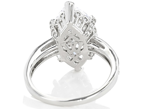 Pre-Owned Charles Winston For Bella Luce ® 8.80ctw Rhodium Over Sterling Silver Ring (4.32ctw Dew) - Size 12