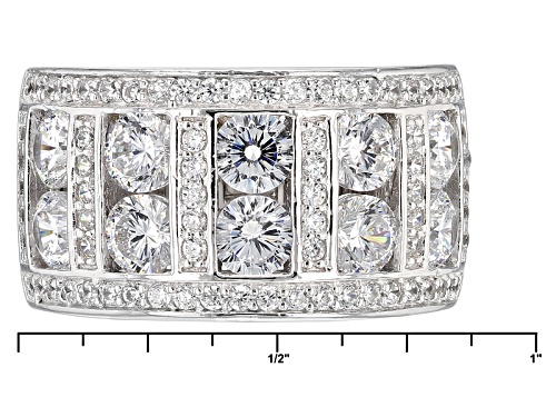 Pre-Owned Bella Luce ® Dillenium 5.61ctw Rhodium Over Sterling Silver Ring (3.24ctw Dew) - Size 5