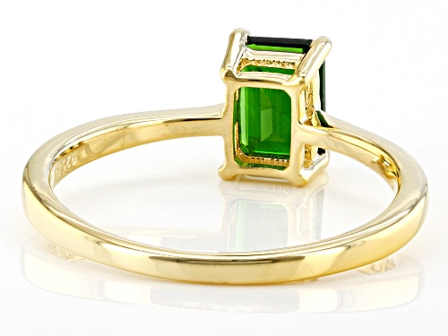 0.79ctw Chrome Diopside 18k Yellow Gold Over Sterling Silver Solitaire Ring - Size 9