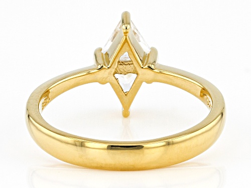White Zircon 18k Yellow Gold Over Sterling Silver Ring 1.00ct - Size 7