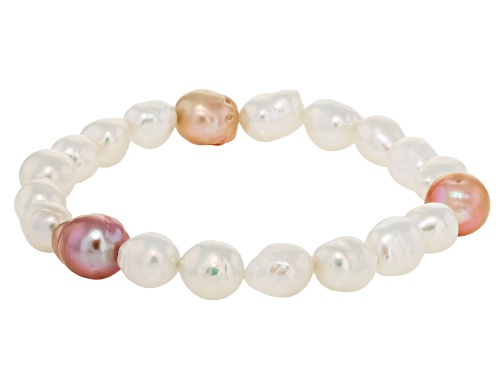 Genusis™ 6-9mm Multi-Color Cultured Freshwater Pearl Stretch Bracelet Set Of 3