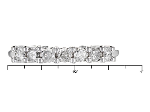 .50ctw Round White Diamond 10k White Gold Ring - Size 9