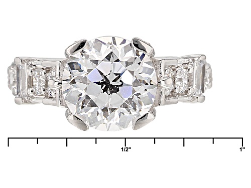 Bella Luce ® 8.81ctw White Diamond Simulant Rhodium Over Sterling Silver Ring - Size 12