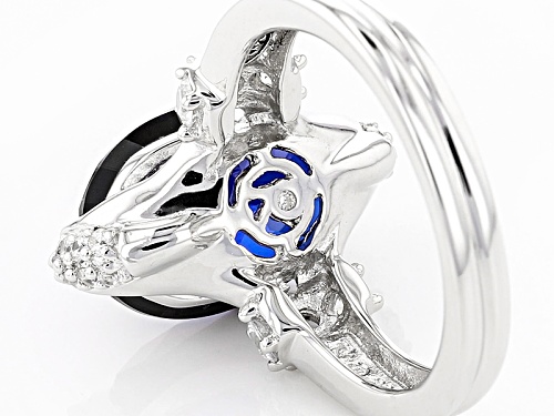 Bella Luce®Lab Created Sapphire/Diamond Simulants Rhodium Over Sterling Ring - Size 12