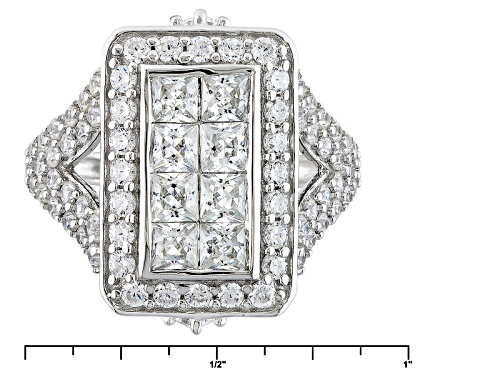 Bella Luce® 4.47ctw Diamond Simulant Rhodium Over Sterling 