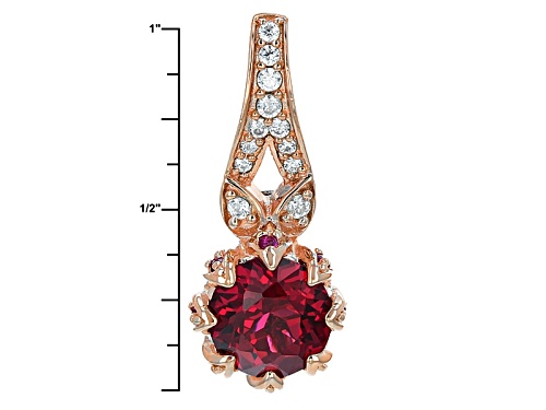 Bella Luce®Lab Created Ruby & Diamond Simulant Eterno ™Rose Pendant & Chain