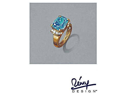 Bella Luce®5.91ctw Neon Apatite & Diamond Simulants Eterno™Rose Ring - Size 11