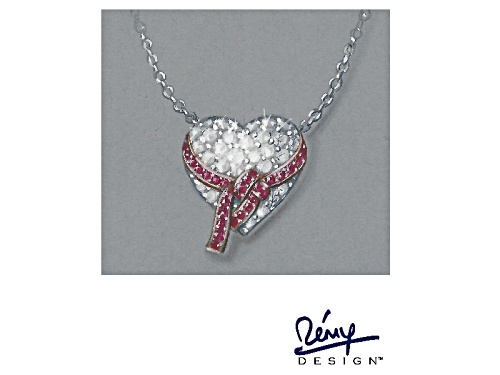 Bella Luce® Rhodium Over Silver & Eterno™ Rose Pendant With Chain