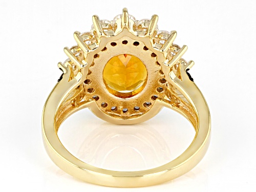 Rachel Roy Jewelry,4.09ctw Madeira Citrine,Smoky Quartz,Zircon 18k Gold Over Silver Ring - Size 8