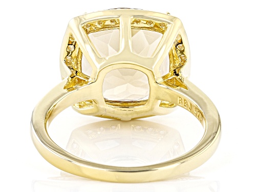 Rachel Roy Jewelry, 5.52ct Champagne Quartz & .23ctw White Zircon 18k Yellow Gold Over Silver Ring - Size 10