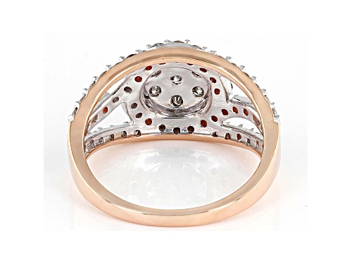 1.00ctw Round Diamond 10K Rose Gold Cluster Ring - Size 7