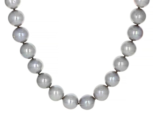 11-12mm Platinum Cultured Freshwater Pearl Rhodium Over Silver Necklace Bracelet & Earring Set