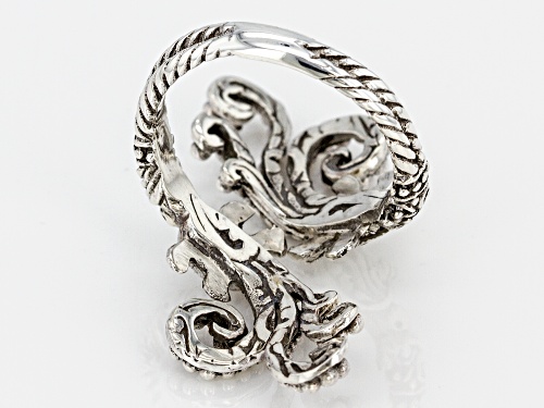 Artisan Collection Of Bali™ Sterling Silver Turtle Tidal Wave Bypass Ring - Size 7