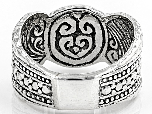 Artisan Collection of Bali™ Sterling Silver Bamboo and Hammered Ring - Size 8
