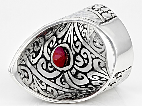Artisan Collection of Bali™ 4.93ct Xanadu™ Quartz Silver Hammered Ring - Size 7