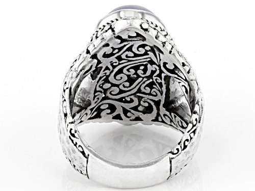 Artisan Collection of Bali™ Blue Cultured Mabe Pearl Silver Tree of Life Ring - Size 7