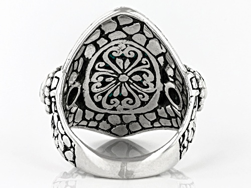 Artisan Collection of Bali™ Amazonite & .60ctw Bali Crush™ Topaz Silver Ring - Size 7
