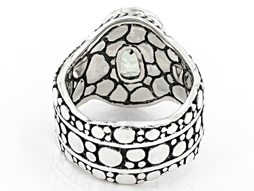 Artisan Collection of Bali™ 3.35ct Oval Prasiolite Sterling Silver Ring - Size 7