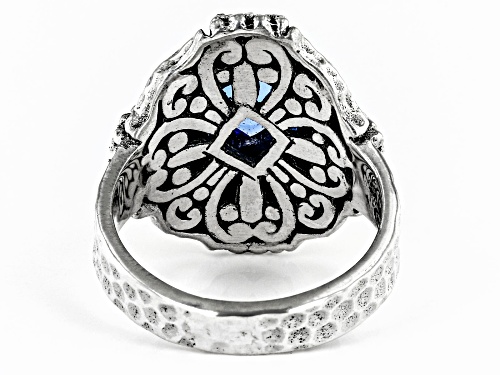 Artisan Collection of Bali™ 1.70ct Lab Created Blue Quartz Sterling Silver Ring - Size 6
