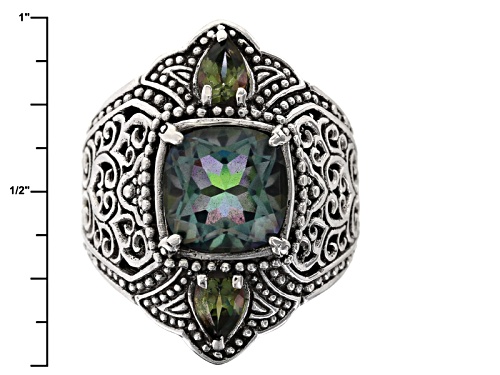 Artisan Collection Of Bali™ Sweet Gardenia™ Mystic Quartz® And Mystic Topaz® Silver Ring - Size 5
