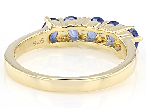 1.06ctw Blue Kyanite With 0.03ctw White Zircon 18k Yellow Gold Over Sterling Silver Ring - Size 6