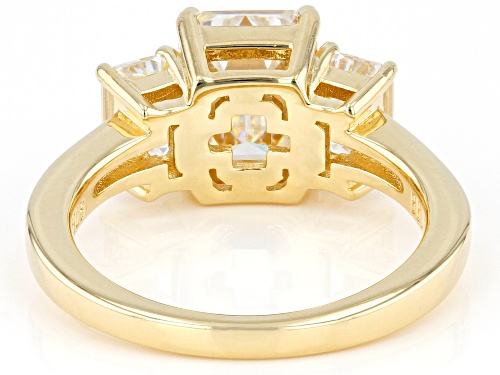 4.70ctw Emerald Cut Strontium 18K Yg Over Sterling Silver Ring - Size 8