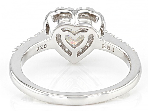 1.40ct Strontium Titanate & .35ctw White Zircon Rhodium Over Silver Ring - Size 9