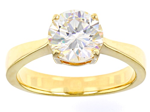 3.90ctw Strontium Titanate 18K Yellow Gold Over Silver Ring & Earring Set