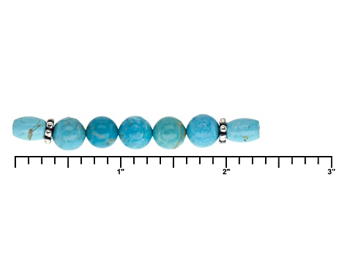 Southwest Style By Jtv™ Mixed Shapes Turquoise Bead Sterling Silver Station Necklace - Size 32