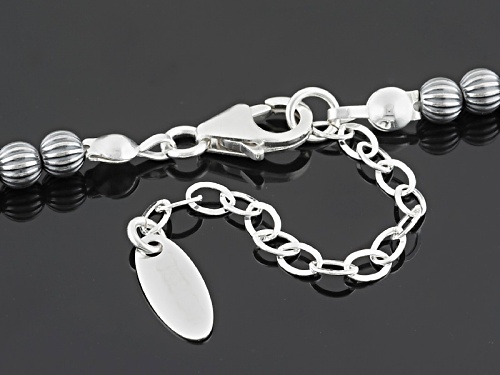 Southwest Style By Jtv™ Sterling Silver Corrugated Bead Necklace - Size 18