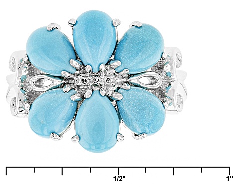 Southwest Style By Jtv™ 7x5mm Pear Shape Sleeping Beauty Turquoise Sterling Silver Ring - Size 11