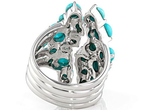 Southwest Style By Jtv™ 3mm, 4mm And 5mm Round Cabochon Blue Turquoise Sterling Silver Ring - Size 7