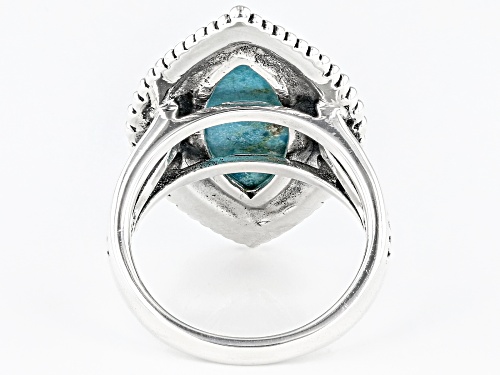 Southwest Style By JTV™ Marquise Blue Composite Turquoise Sterling Silver Ring - Size 8