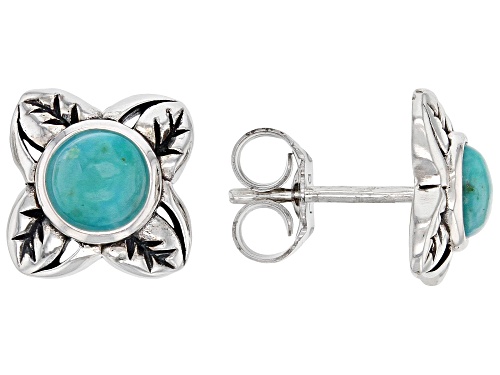 Southwest Style By JTV™ Composite Turquoise and Spiny Oyster Rhodium Over Silver Set of 3 Earrings