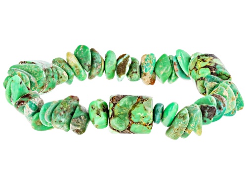 Southwest Style By JTV™ Multi-Shaped Green Turquoise Set of 3 Stretch Bracelets