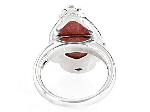 Southwest Style by JTV™ Pink Rhodochrosite Sterling Silver Ring - Size 7