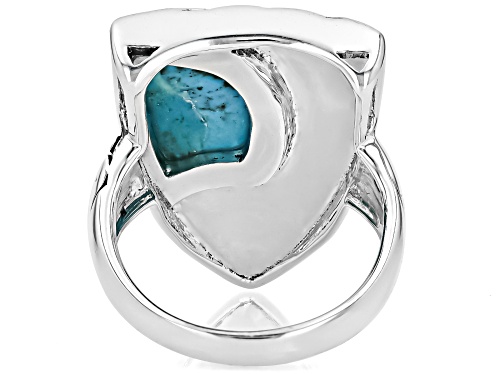Southwest Style by JTV™ Blue Turquoise Sterling Silver Arrowhead Ring - Size 8