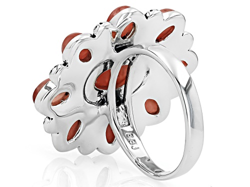 Southwest Style by JTV™ Rhodochrosite Sterling Silver Ring - Size 8