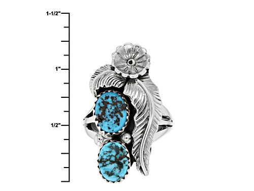 Southwest Style By Jtv™ Oval Sleeping Beauty Turquoise Sterling Silver  Ring - Size 6