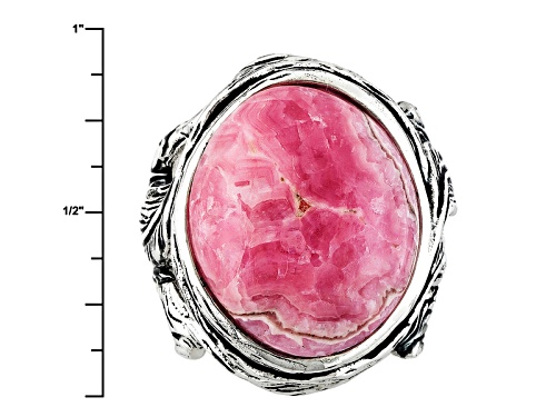 Southwest Style By Jtv™ 19x16mm Oval Rhodochrosite Sterling Silver Solitaire Ring - Size 6